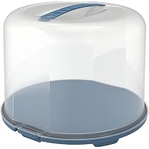 Cloche à Gâteau Rotho Fresh Cake Dome XL - 35,5x34,5x26cm - Transparent/Blanc - Sans BPA - Transport Sécurisé