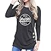 Produktbild Resplend_langarmshirt, Frauen Freizeit Sweatshirt Oberteile Rundhals Lange Ärmel Applikationen Pullover T-Shirt Bluse Tops