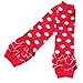 Wennikids Polka Dot Baby Newborn Toddler Infant Leggings Leg Warmers Knee Long Socks Sockings Red