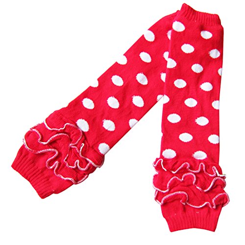 Wennikids Polka Dot Baby Newborn Toddler Infant Leggings Leg Warmers Knee Long Socks Sockings Red