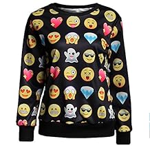 Surenow Hombre Mujer 3D Emoji Pantalones Deportivos Camisa Sudadera