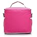 Moin®Protable Insulated Water-Proof Lining Lunch Box Bag Cooler Tote Travel Picnic Bag 22.5*16.5*20.5cm Candy Color Rose