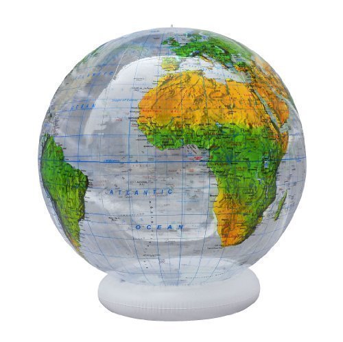 Interkart XXL Trasparente Rilievi Topografici Globus 92cm - Englisch