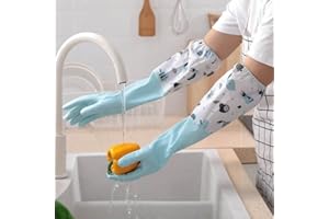 Revolution Studio 3 Pair Long Sleeve Gloves PVC Vinyl Household Cleaning Anti Allergic Large Adult Size