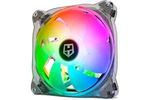 NOX XTREME PRODUCTS HUMMER X140 – Ventilador para caja PC 140 mm, LED ARGB, 7 aspas translúcidas, diseño silencioso, rodamientos hidráulicos, esquinas con soporte de goma, color negro