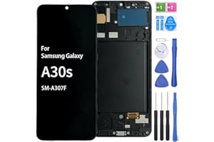 iYAiYO Schermo LCD Display Digitalizzatore Touch Screen Ricambio Compatibile con Samsung A30s SM-A307F OLED Schermo Completo con Cornice-Nero
