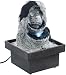 Produktbild infactory Tischspringbrunnen: Zimmerbrunnen Felsenquelle mit Pumpe und LED, ca. 20 cm (Beleuchteter Zimmerbrunnen)
