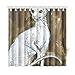Produktbild WOCNEMP Home Decor Bad Vorhang Weiß Cornish Rex Auf Vorsatzpapier Judywatsonart Lores Polyester Stoff Wasserdicht Duschvorhang Für Badezimmer, 72 X 72 Zoll Duschvorhänge Haken Enthalten