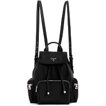 Sac à Dos GUESS En Cuir PU Pour Femme - Noir Avec Logo Métal - 23x26x11cm