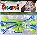 Snappi Cloth Diaper Fasteners - Toddler Size 2 - Pack of 4 (2 Blue, 2 Dayglo Yellow)