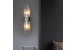 KINLAMS Nowoczesne lampy ścienne do pomieszczeń mieszkalnych, oświetlenie sypialni, kryształowa lampa ścienna, luksusowe oświetlenie LED, sypialnia, hotel, lampka nocna, korytarz, podjazd (czarny)