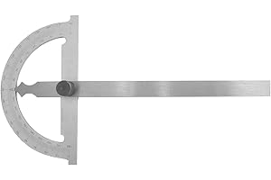 WRS WINTERHOFF WRS - Medidor de grado, escala cromada mate, antirreflejos, con tornillo de fijación de metal, 0-180°, en estuche, tamaño: 80 x 120 mm