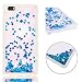 Produktbild Huawei P8 lite Hülle, Huawei P8 lite (5 Zoll) Flüssig Hülle, Huawei P8 lite (5 Zoll) Treibsand Hülle ,Carols3D Creative Spiegel Hülle Case Mode Bunten Transparente Kristallklaren Sparkly Silikon TPU Weich Back Handy Cover Schwimmenden Liquid Quicksand Bling Glitzer Fließen Flüssig Flüssigkeit Handyhülle Tasche Crystal Case Schutzhülle Etui Bumper für Huawei P8 lite (5 Zoll) - Blau