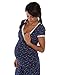 The Essential One - Luxury Lace Trim Nursing Pyjams- Blue - Medium - EOM167