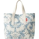 Baghashtag Cream Flower Printed Gabardine Cloth Bag