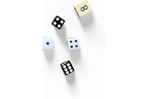 DELALO Backgammon 5er Würfel-Set mit Dopplerwürfel(16mm) – 4 Würfeln (12mm) mit Verdoppelungswürfel - Tavla Würfel-Set - Tavli - Nardi