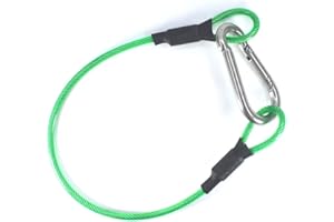 KAMTHING Waist Tape Holder Lanyard for Gaffers Tape Steel Carabiner Clip Hanging Rope for Photography Film Stage Television Production Carrying Tool (Green)