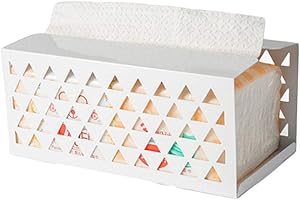 BSTCAR Iron Tissue Box, Napkin Paper Box Countertop Paper Towel Dispenser Tissue Holder for Kitchen Bathroom 20.5 * 10.5 * 9cm