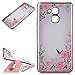 Produktbild Huawei Honor 5C Case Cover,Uposao für Huawei Honor 7 Lite / Huawei GT3 Hülle Bling Diamond Roségold Geheimer Garten Rosa Schmetterling Blumen Muster Soft TPU Case Silikon Bumper Backcover Schutz Etui Schale Tasche Schutzhülle Handyhülle