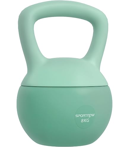 FIZYO Kettlebell Souple 4 Kg Gris - Poids Musculation PVC Antidérapant Pour Femme Et Homme