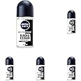 NIVEA MEN Black & White Original Anti-Perspirant Deodorant Roll-On (50mL), Men's Anti-Perspirant Deodorant + Masculine Fragrance Men's Deodorant Roll-On (Pack of 5)