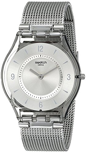 Swatch Montre Skin classique pour femme avec bracelet en mailles métalliques SFM118