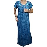 Indiatrendzs Women Summer Nightgown V-Neck Beautiful Floral Printed Eveningwear Nighty