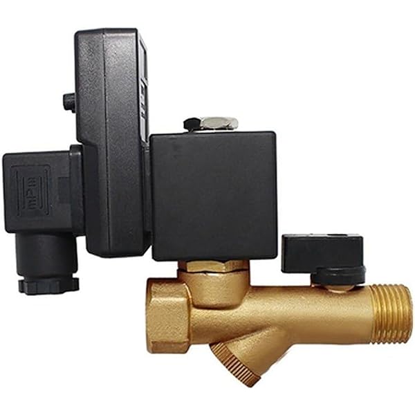Masia Compressors Solenoid Drain Valve 532-04-300-1 - 1/2 Inch Thread, 6 Ft Cord, 115V