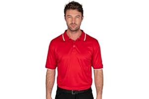 Island GREEN Men's Back Yoke Detail Stretch Quick Dry Performance Golf Polo Shirt