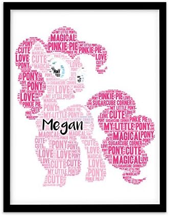 FP1051 Unusual My Little Pony Gifts ? Pinky Pie A4 Print Personalised Word Art