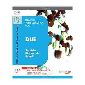 DUE del Servicio Riojano de Salud. Temario Parte Específica Vol. I.