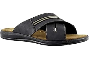 Patrizia Azzi Ciabatte Uomo ARIZONA MADE IN ITALY sottopiede Vera Pelle TOMAIA INCROCIATA