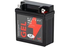 UNBEKANNT LANDPORT Batterie LB5-3 Gel 12V 5Ah kompatibel für Simson, Yamaha RD 350, Malaguti F15 – Premium Gel-Motorradbatterie