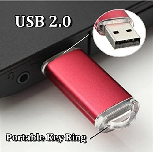 KeVen Original 512 Gb USB Stick / High Speed Mega USB 2.1/USB 2.0 Speicherstick mit Lesegeschwindigkeiten von bis zu 90 MB/s und Schreibgeschwindigkeiten von 20 MB/s (512 gb, Rot) - 2