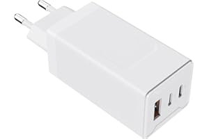 GREVA Caricatore USB C 65W, PD3.0 USB C Rapido Caricabatterie Tipo C Alimentatore 3 Porte, Caricatore 3 in 1 Per Samsung Galaxy MacBook Pro Air M1 M2 Ipad Google Xiaomi Huawei - Senza filo