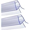 Shower Door Seal Strip, 2Pcs Shower Seal Strip Shower Glass Seal Strip 4-6mm Seal Strip for Shower Screen Seal Rubber Straight Glass Guard Bath Bottom Shower Door 100cm/1000mm