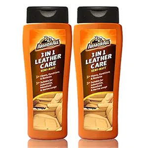 ArmorAll 3 in 1 Leather Care : Cleans, Conditions and restores Leather : Pack of 2