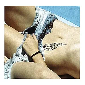 Comet Busters Beautiful Feather Henna Mehendi Tattoos Stick Ons Sticker