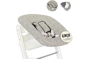 Housse de protection Ukje compatible avec les nouveau-nés Stokke avec coussinets de sangle | Accessoires de chaise haute | Housse en tissu pour chaises hautes pour bébés et tout-petits