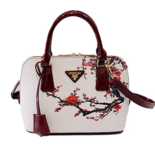 Preisvergleich Produktbild SUNNSEAN Tasche, Damen Mode Frauen Leder Handtasche Schulter Messenger Bag große Tote Umhängetaschen Bag Daypacks (Weiß)