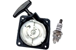 SALLYGARDENS Seilzugstarter mit Zündkerze für Brast BRB-EB-5203 Nemaxx EB52 Erdlochbohrer Erdbohrer