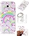 Produktbild Hülle Galaxy A5(A520F)2017 Version 5,2 Zoll Hülle, Samsung Galaxy A5(A520F)2017 Version 5,2 Zoll Hülle TPU Case Schutzhülle Silikon Case,Niedliche Cartoon Malerei Durchsichtige Rückschale und TPU Bumper Handy Tasche Case Cover Etui für Samsung Galaxy A5(A520F)2017 Version 5,2 Zoll + Schlüsselanhänger (I) (8)