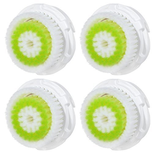 Replacement Brush Head Acne Skin for Clarisonic MIA & MIA 2, PRO, PLUS Facial Cleansers (4-Pack)