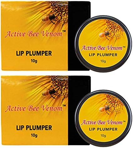 New Zealand Active Bee Venom Lip Plumper - Best Lip Plumper Balm 10g x 2 Pots by Active Bee Venom