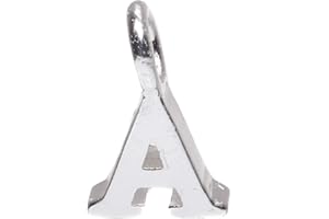 MARKYLIS Sterling Silver Italian 925 Small Cute Alphabet Initial Letter Pendant Jewellery Charm - A - Z - 8mm - Choose your letter for Women and Children A B C D E F G H I J K L M N O P Q R S T U V W X Y Z