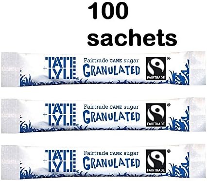 Tate &amp; Lyle - White Sugar Sachets - 100s for tea coffee latte Hot Chocolate