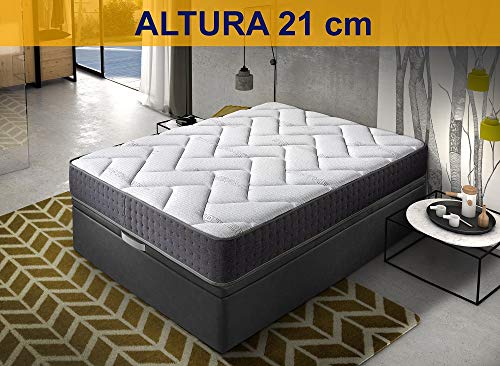 Relaxing-Confort, Colchon de 150 x 200 Viscoelastico-Grafeno, Espuma