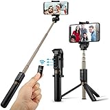 Selfie Stick Stativ mit Fernbedienung für iPhone 6 6s 7 7plus Android Samsung Galaxy 3.5-6 Zoll Bildschirm - BlitzWolf 3 in 1 Erweiterbar Monopod Mini Pocket Wireless Selfie Stick 360° Rotation