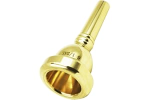 Pangmao Trombone Gold Plated Mouthpiece (6 1/2AL) Baritone Euphonium Mouth Piece Replacement Musical Instruments Accessories