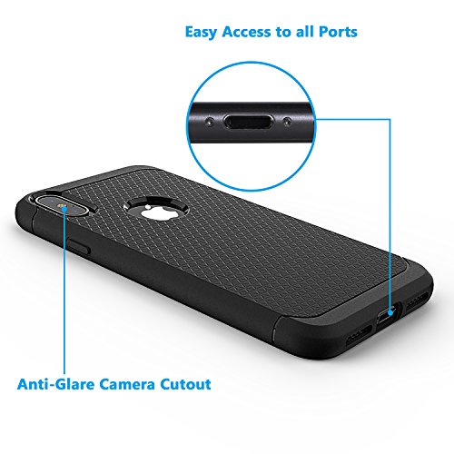  2-Pack  Funda iPhone X  Carcasa iPhone X SPARIN TPU Negra y Transparente  Flexibilidad   Contra Ara  azos   Anti-Golpe   Ajuste Perfecto  Carcasa  Funda de Silicona  Espalda Protecci  n Carcasa funda para iPhone X